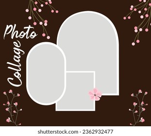 Collage for photos. Vector frame for pictures. Vector illustration, new collections.