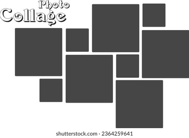Collage for photos. Vector frame for pictures. Vector illustration, new collections.