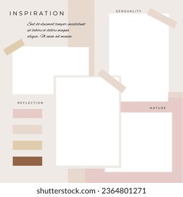 Collage for photos. Vector frame for pictures. Vector illustration, new collections.