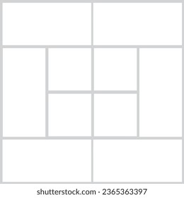Collage für Fotos. Vektorbild für Bilder. Vektorgrafik, neue Kollektionen.
