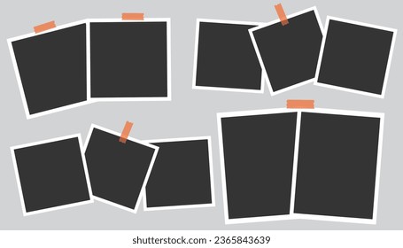 Collage for photos. Vector frame for pictures. Vector illustration, new collections.
