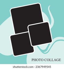 Collage for photos. Vector frame for pictures. Vector illustration, new collections.