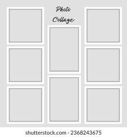 Collage for photos. Vector frame for pictures. Vector illustration, new collections. 