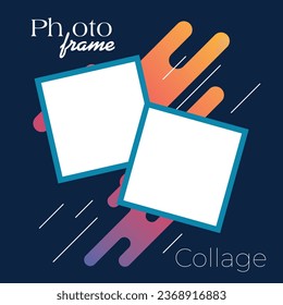 Collage for photos. Vector frame for pictures. Vector illustration, new collection