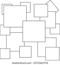 Collage for photos. Vector frame for pictures. Vector illustration