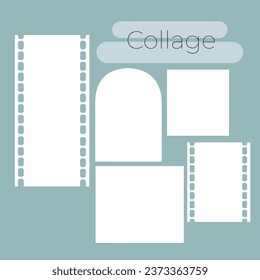 Collage for photos. Vector frame for pictures. Vector illustration
