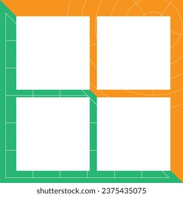 Collage for photos. Vector frame for pictures. Vector illustration