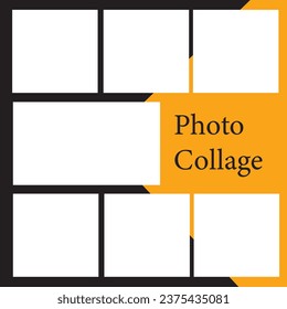 Collage for photos. Vector frame for pictures. Vector illustration