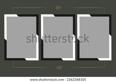 Collage for photos. Vector frame for pictures. Vector illustration, new collections.