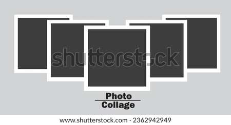 Collage for photos. Vector frame for pictures. Vector illustration, new collections.