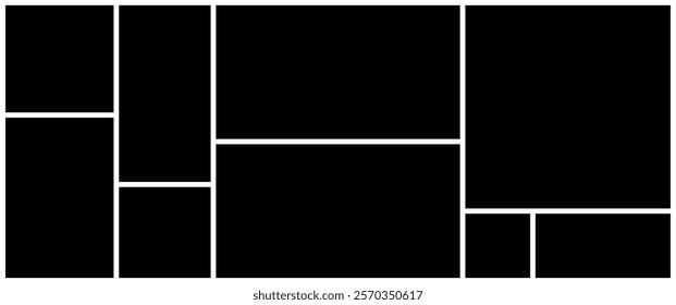 Collage for pictures or photos. Vector photo frame. Vector background.