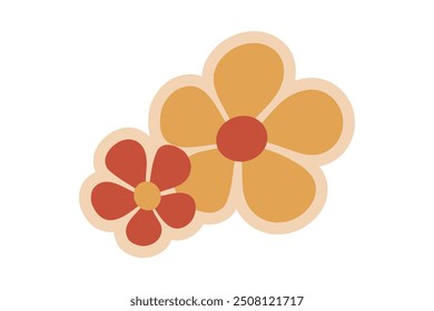 Collage Retro Flat Sticker Design