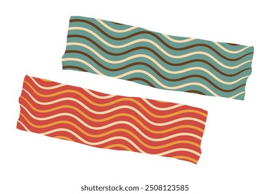 Collage Retro Flat Aufkleber Design