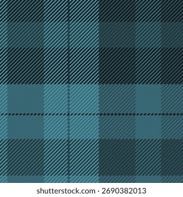 Collage seamless textile texture, english check plaid fabric. Anniversary vector tartan pattern background in cyan and dark colors palette.