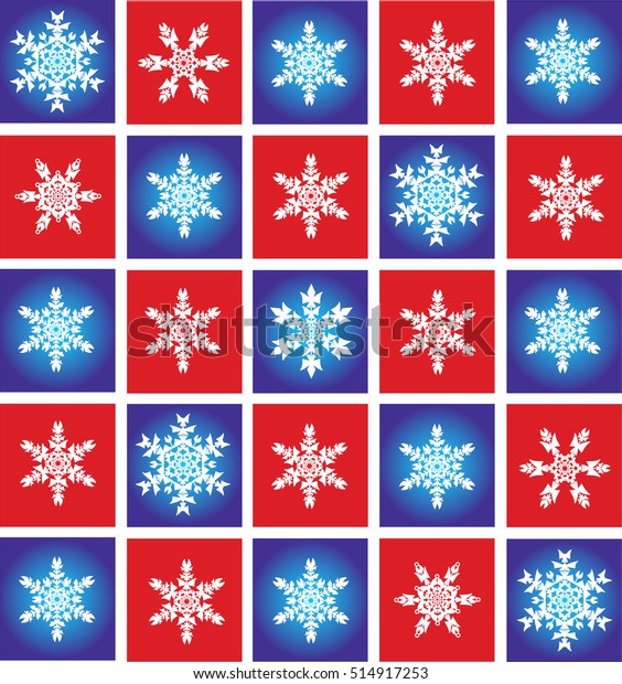 Collage Snowflakes Stock Vector (Royalty Free) 514917253 | Shutterstock
