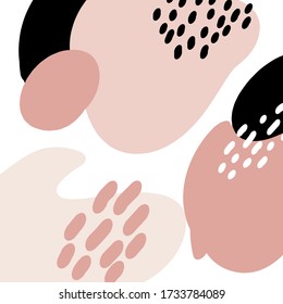 Collage style design. Vector illustration with abstract shapes. Contemporary background. Suitable for social media post and internet ads.