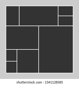 Collage. Template collage. Frame for photo. Vector illustration.