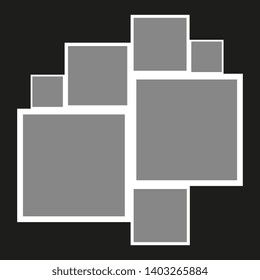 Collage. Template collage. Frame for photo. Vector illustration.