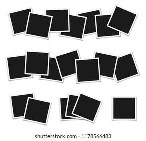 Collage template photo frames set. Vector illustration