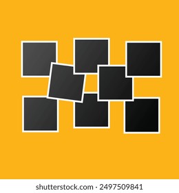 Collage template for photo, vector photo frame  illustration, collage,collage templates,birthday collage,collage art