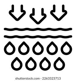 Collagen action icon outline vector. Gel molecule. Cosmetic care