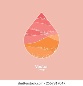 collagen beauty water drop pink color feminine exclusive luxurious classy art design template vector element decoration abstract editable banner cover pattern concept illustration