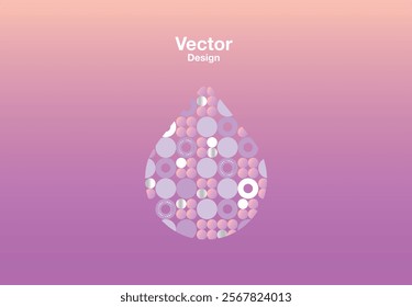 collagen beauty water drop pink color feminine exclusive luxurious classy art design template vector element decoration abstract editable banner cover pattern concept illustration