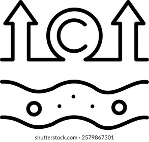 Collagen Boost icon line vector illustration