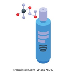 Collagen bottle icon isometric vector. Skin care. Cosmetic cream