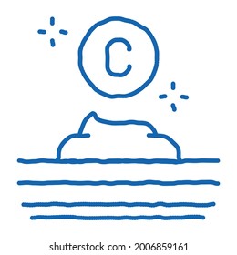 Collagen Cream sketch icon vector. Hand drawn blue doodle line art Collagen Cream sign. isolated symbol illustration