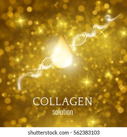 Collagen drop vector background. EPS10