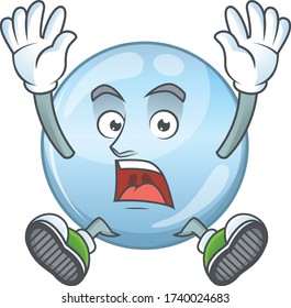 Collagen droplets cartoon character design showing shocking gesture