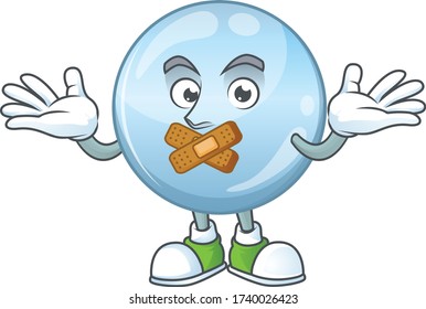 Collagen droplets mascot cartoon design with quiet finger gesture