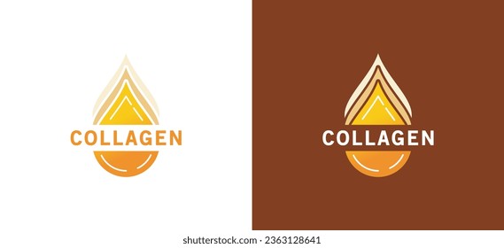 Collagen drops icon symbol logo vector illustration template