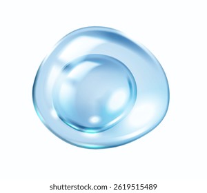 Colágeno gotas para a ilustração de vetor realista de pele hidratante. Componente para manter a saúde da pele do objeto 3d no fundo branco