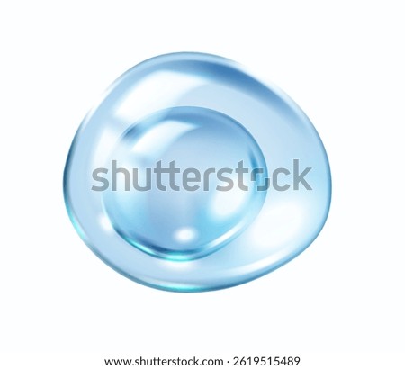 Collagen drops for moisturizing skin realistic vector illustration. Component for maintaining skin health 3d object on white background