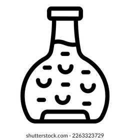 Collagen flask icon outline vector. Cell cream. Serum cosmetic