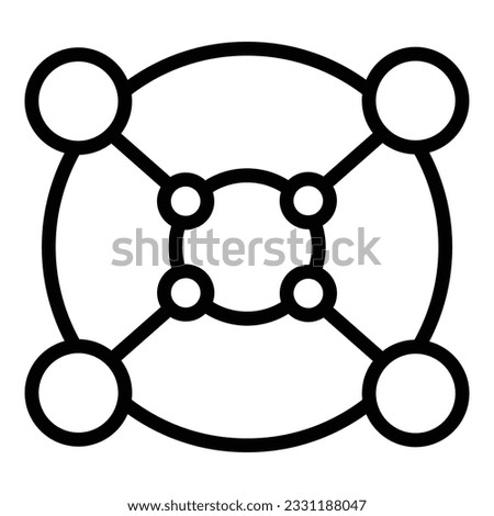 Collagen formula icon outline vector. Skin cell. Age acid