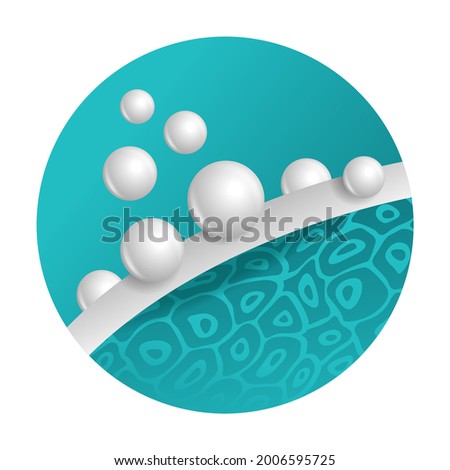 Collagen icon - cosmetics component creating a protective and moisturizing layer on skin surface