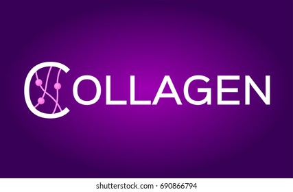 collagen icon logo and background . vector / skin concept