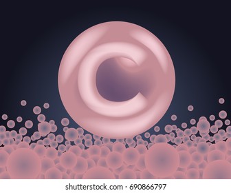 collagen icon logo and background . vector / skin concept