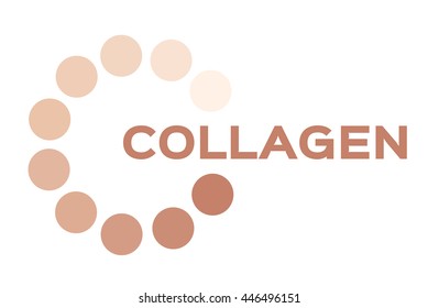 collagen icon logo and vector . skin tone