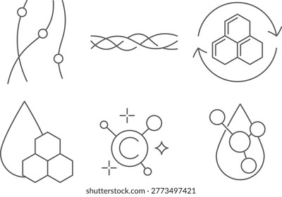 collagen icon set vector illustration isolated