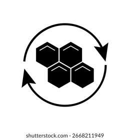 Icono de colágeno. Símbolo de la principal proteína estructural que se encuentra en la piel. 