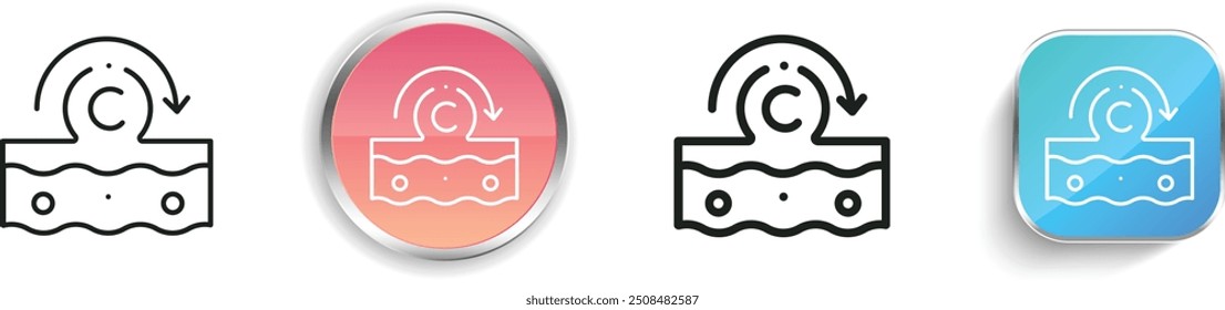 collagen icon. Thin Linear, Regular and Button Style Design Isolated On White Background