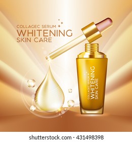 Collagen Serum Background Concept Skin Care Cosmetic