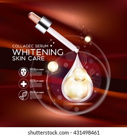 Collagen Serum Background Concept Skin Care Cosmetic