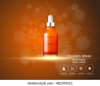Collagen Serum Background Concept Skin Care Cosmetic