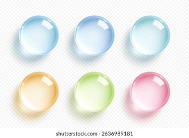 Collagen serum or essence drops. Cosmetic essence. Concept skincare cosmetics solution. Vector 3d illustration