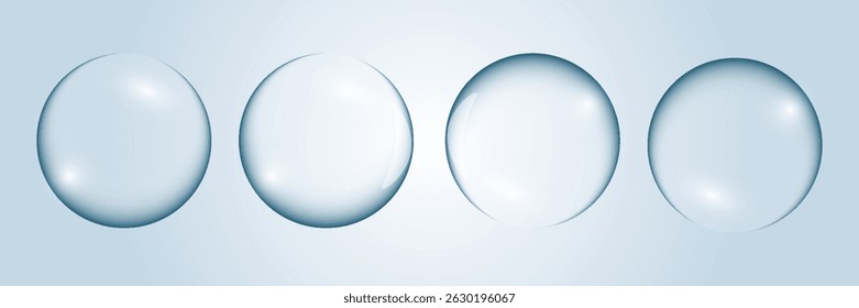 O soro de colágeno ou a essência cai sobre o fundo azul. Bolhas séricas de colágeno. Essência cosmética. Conceito de solução cosmética de cuidados da pele. Vetor